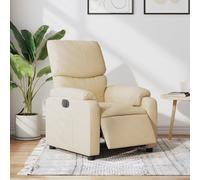Vidaxl sillón reclinable eléctrico de tela crema