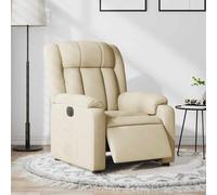vidaXL Sillón reclinable eléctrico de tela crema