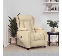 vidaXL Sillón reclinable eléctrico de tela crema