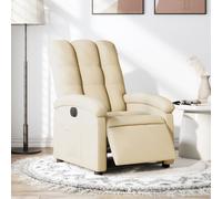 vidaXL Sillón reclinable eléctrico de tela crema