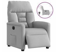 vidaXL Sillón reclinable eléctrico de tela gris nube