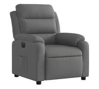 vidaXL Sillón reclinable eléctrico orejero ajustable con reposabrazos - Tela gris oscuro