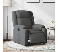 vidaXL Sillón reclinable eléctrico de tela gris oscuro