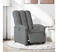 vidaXL Sillón reclinable eléctrico de tela gris oscuro