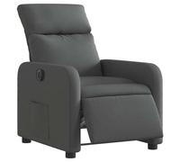 vidaXL Sillón reclinable eléctrico – Relax ajustable con respaldo y reposabrazos – Tela gris oscuro