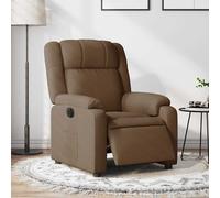vidaXL Sillón reclinable eléctrico de tela marrón