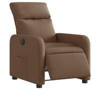 vidaXL Sillón reclinable eléctrico – Sillón relax con reposabrazos, asiento ajustable, tela marrón