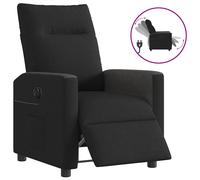 vidaXL Sillón reclinable eléctrico de tela negro
