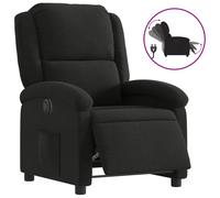 vidaXL Sillón reclinable eléctrico de tela negro