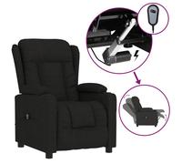 vidaXL Sillón reclinable eléctrico de tela negro