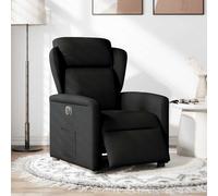 vidaXL Sillón reclinable eléctrico de tela negro
