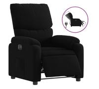 vidaXL Sillón reclinable eléctrico de tela negro