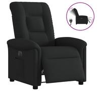 vidaXL Sillón reclinable eléctrico de tela negro