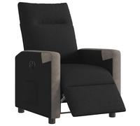 vidaXL Sillón reclinable eléctrico de tela negro