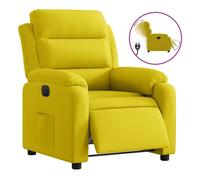 Vidaxl sillón reclinable eléctrico de terciopelo amarillo