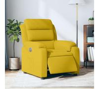 Vidaxl sillón reclinable eléctrico de terciopelo amarillo