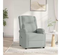 vidaXL Sillón reclinable eléctrico de terciopelo gris claro