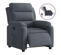 Vidaxl sillón reclinable eléctrico de terciopelo gris oscuro