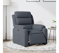 vidaXL Sillón reclinable eléctrico de terciopelo gris oscuro