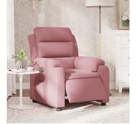 Vidaxl Sillón Reclinable Eléctrico De Terciopelo Rosa