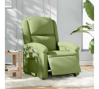 vidaXL Sillón reclinable eléctrico de terciopelo verde claro