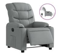 vidaXL Sillón reclinable eléctrico tela gris claro