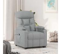 vidaXL Sillón reclinable eléctrico regulable para TV – Tela gris claro