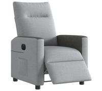 vidaXL Sillón reclinable eléctrico tela gris claro