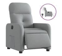 vidaXL Sillón reclinable eléctrico de tela gris claro