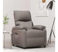 vidaXL Sillón reclinable eléctrico tela gris taupé