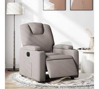 vidaXL Sillón reclinable eléctrico tela gris taupé