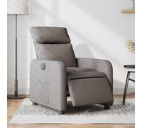 vidaXL Sillón reclinable eléctrico de relax – Asiento ajustable y reposabrazos – Tela gris taupe