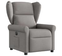 vidaXL Sillón reclinable eléctrico tela gris taupé