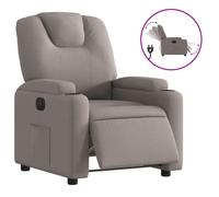 vidaXL Sillón reclinable eléctrico tela gris taupé