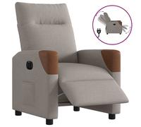vidaXL Sillón reclinable eléctrico tela gris taupé
