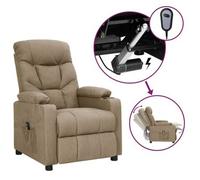 Vidaxl Sillón Reclinable Eléctrico Tela Gris Taupé
