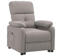 vidaXL Sillón reclinable eléctrico tela gris taupé