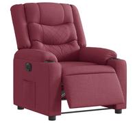 vidaXL Sillón reclinable eléctrico tela rojo tinto