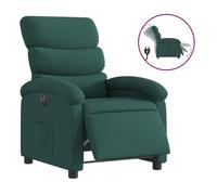 vidaXL Sillón reclinable eléctrico de tela verde oscuro