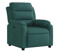 vidaXL Sillón reclinable eléctrico tela verde oscuro