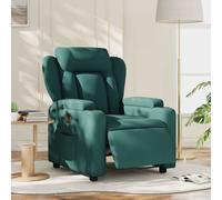 vidaXL Sillón reclinable eléctrico de tela verde oscuro