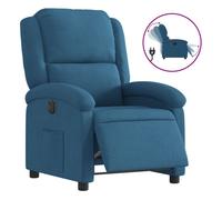 vidaXL Sillón reclinable eléctrico terciopelo azul
