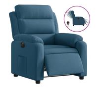 vidaXL Sillón reclinable eléctrico de terciopelo azul