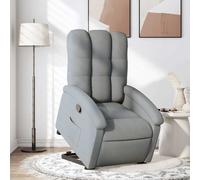 vidaXL Sillón reclinable elevable de tela gris claro