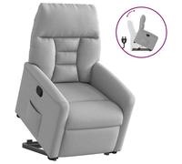 vidaXL Sillón reclinable elevable de tela gris nube