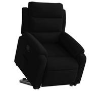 vidaXL Sillón Reclinable Elevable, Silla con Respaldo Reposabrazos, Sillón Orejero Ajustable, Asiento para Personas Mayores, Terciopelo Negro