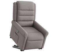 vidaXL Sillón reclinable elevable tela gris taupe