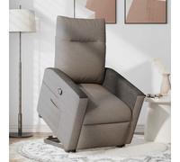 vidaXL Sillón reclinable elevable tela gris taupe