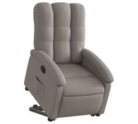 vidaXL Sillón reclinable elevable tela gris taupe