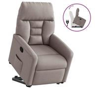vidaXL Sillón reclinable elevable tela gris taupe